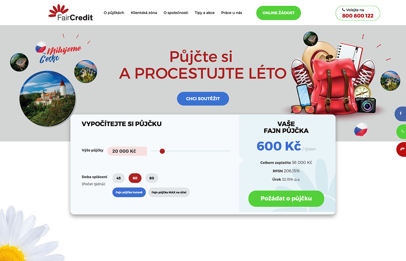 Náhled webových stránek www.faircredit.cz