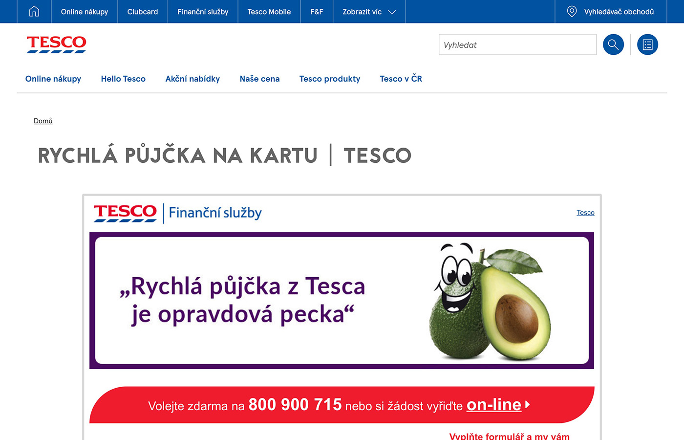 Tesco půjčka až 250 000 Kč s rozumným úrokem - OKfin.cz.