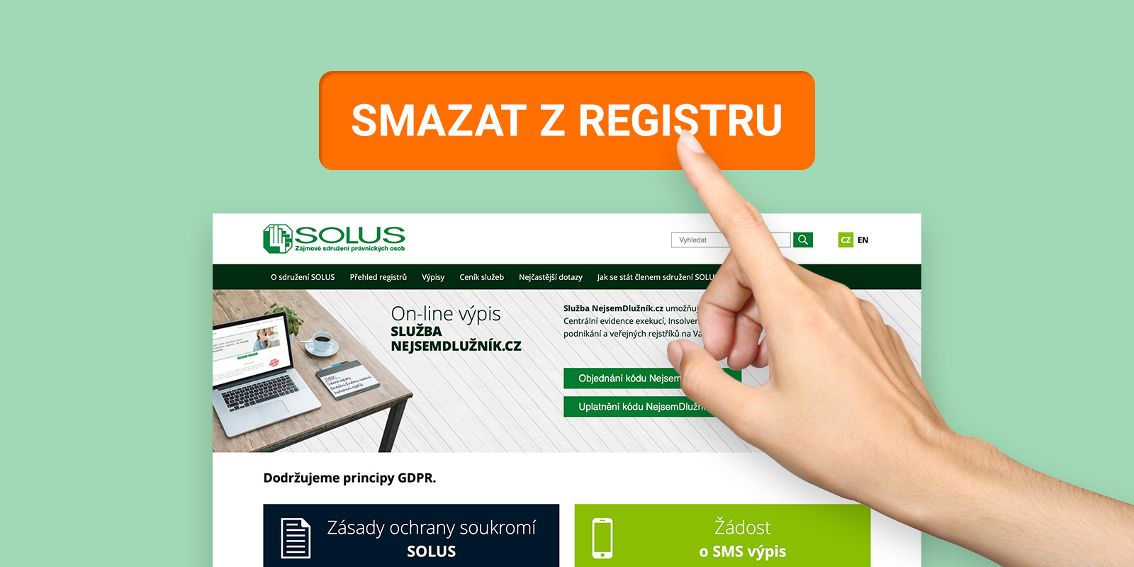 Jak vymazat záznam v registrů dlužníků?